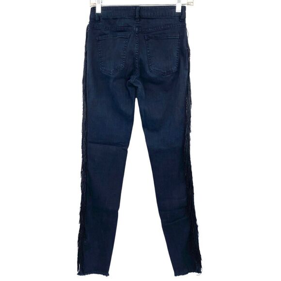 Chelsea & violet black Fringe Jeans Size 25 - Picture 5 of 10